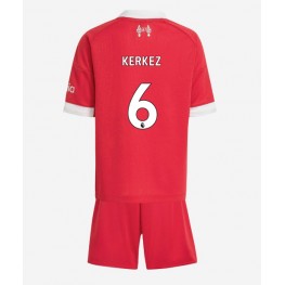 Liverpool Milos Kerkez #6 Thuis tenue Kids 2025-26 Korte Mouw (+ Korte broeken)